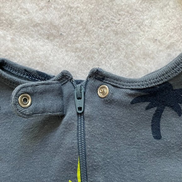 Joe Fresh Baby Romper 3-6M | Palm Tree Print | Short Sleeve Summer One-Piece - Picture 5 of 16